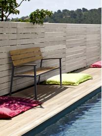 Banc de jardin avec dossier Isak, Anthracite, brun