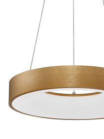 Dimmbare LED-Pendelleuchte Rando in Gold, Lampenschirm: Aluminium, beschichtet, Baldachin: Aluminium, beschichtet, Goldfarben, Ø 60 x H 6 cm