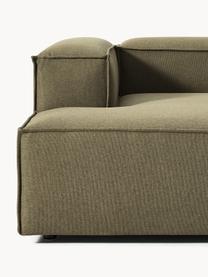 Modulares Ecksofa Lennon, Bezug: 100 % Polyester Der strap, Gestell: Massives Kiefernholz, Spe, Füße: Kunststoff Dieses Produkt, Webstoff Olivgrün, B 238 x T 180 cm, Eckteil rechts