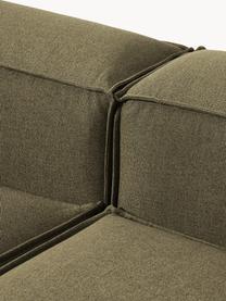 Modulares Ecksofa Lennon, Bezug: 100 % Polyester Der strap, Gestell: Massives Kiefernholz, Spe, Füße: Kunststoff Dieses Produkt, Webstoff Olivgrün, B 238 x T 180 cm, Eckteil rechts