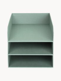 Organizer documenti Trey, Cartone solido, laminato, Verde salvia, Larg. 23 x Prof. 32 cm