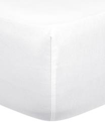 Drap-housse en flanelle blanc Biba, Blanc, larg. 90 x long. 200 cm