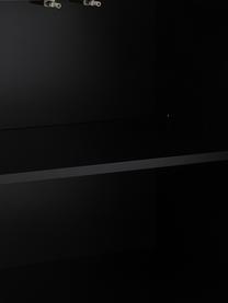 Klassiek dressoir Sanford in zwart met deuren, Frame: gelakt MDF, Poten: gepoedercoat metaal, Zwart, goudkleurig, 160 x 83 cm