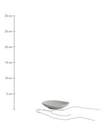 Keramische dipschalen Refine mat grijs in organische vorm Ø 9 cm, 4 stuks, Keramiek, Grijs, Ø 9 cm