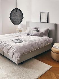 Letto boxspring premium Eliza, Materasso: a molle insacchettate a 7, Piedini: legno di faggio massiccio, Grigio, 200 x 200