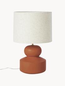 Grande lampe à poser en céramique Georgina, Beige, terracotta, Ø 33 x haut. 52 cm