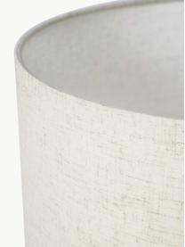 Grosse Keramik-Tischlampe Georgina, Lampenschirm: Textil, Dekor: Metall, vermessingt, Beige, Terrakotta, Ø 33 x H 52 cm