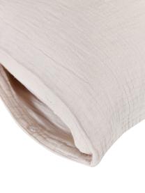 Funda de almohada muselina de algodón Odile, Beige, 45 x 110 cm