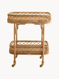 Rattan-Servierwagen Liri, Rattan, Rattan, B 62 x H 76 cm