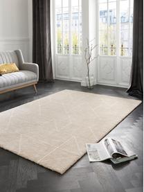 Teppich Arles in Beige-Creme, mit grafischem Muster, Flor: 85% Polypropylen, 15% Pol, Beige, Creme, B 200 x L 290 cm (Grösse L)