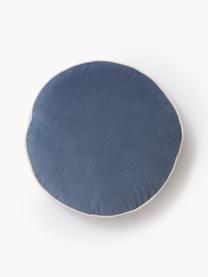 Rond fluwelen kussen Dax in ivoorkleur/blauw, 100% polyester fluweel

Het materiaal dat in dit product wordt gebruikt, is getest op schadelijke stoffen en gecertificeerd volgens STANDARD 100 door OEKO-TEX® 21.HCN.72514 HOHENSTEIN HTTI., Beige, blauw, Ø 40 cm