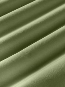 Housse de couette en coton délavé Darlyn, Vert olive, larg. 200 x long. 200 cm
