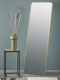 Eckiger Standspiegel Verdal, Rahmen: Metall, beschichtet, Spiegelfläche: Spiegelglas, Goldfarben, B 45 x H 140 cm