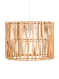 Lampa wisząca z rattanu Sea, Biały, rattan, naturalny, Ø 40 x W 30 cm