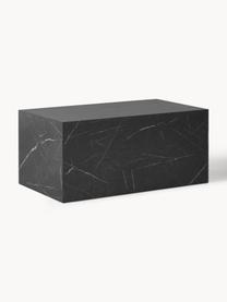 Table basse aspect marbre Lesley, MDF, enduit feuille mélaminée, Noir aspect marbre, haute brillance, larg. 90 x prof. 50 cm