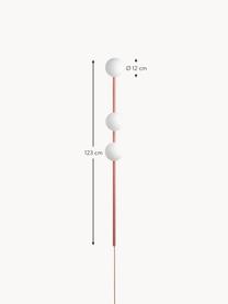 Wandleuchte Bar mit Stecker, Korallrot, B 12 x H 123 cm