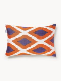 Housse de coussin 40x60 en soie avec motif abstrait Silky, Orange, lilas, blanc, larg. 40 x long. 60 cm