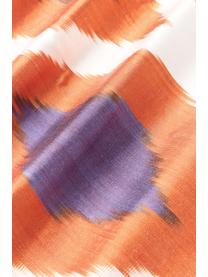 Housse de coussin 40x60 en soie avec motif abstrait Silky, Orange, lilas, blanc, larg. 40 x long. 60 cm