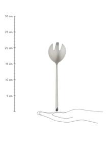 Silberfarbenes Salatbesteck Sletten mit matt gebürstetem Finish, 2er-Set, Chrom-Nickel Edelstahl mit Titanbeschichtung, Edelstahl, satiniert, L 22 cm