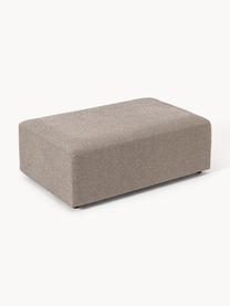 Pouf XL Melva, larg 116 x prof. 72 cm, Tissu grège, larg. 116 x prof. 72 cm