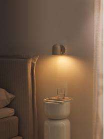 Verstelbare wandlamp Almo, Lampenkap: gepoedercoat metaal, Lichtbeige, Ø 10 x H 17 cm