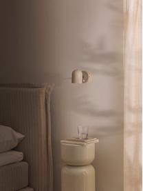 Verstelbare wandlamp Almo, Lampenkap: gepoedercoat metaal, Lichtbeige, Ø 10 x H 17 cm