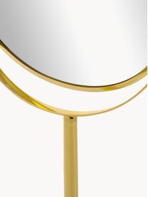 Ronde make-up spiegel Classic met vergroting en metalen voet, Lijst: gecoat metaal, Goudkleurig, Ø 20 x H 35 cm
