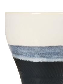 Grote espressokopjesset Ekume, 4-delig, Keramiek, Blauw, wit, zwart, Ø 8 x H 8 cm