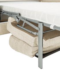 Divano letto 2 posti in tessuto beige Maria, Rivestimento: 40% cotone, 20% lino, 20%, Piedini: materiale sintetico, Tessuto crema, Larg. 180 x Prof. 97 cm