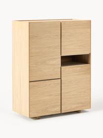 Holz-Highboard Larsen, Korpus: Spanplatte mit Eichenholz, Eichenholz, lackiert, B 101 x H 129 cm