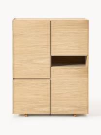 Holz-Highboard Larsen, Korpus: Spanplatte mit Eichenholz, Eichenholz, lackiert, B 101 x H 129 cm