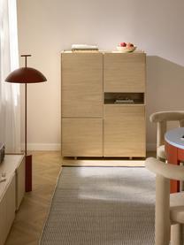 Credenza in legno Larsen, Piedini: legno di quercia massicci, Legno di quercia laccato, Larg. 101 x Alt. 129 cm