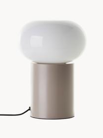 Malá stolní lampa Deany, Greige, bílá, Ø 20 cm, V 27 cm