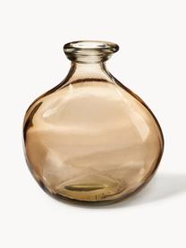 Váza ve tvaru lahve Dina, Recyklované sklo, s certifikátem GRS, Jantarová, Ø 16 cm, V 18 cm