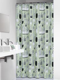 Cortina de baño Catus, Poliéster
Repelente al agua, no impermeable, Verde, negro, blanco, An 180 x L 200 cm