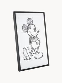 Oprawiony druk cyfrowy Mickey, Biały, czarny, S 50 x W 70 cm
