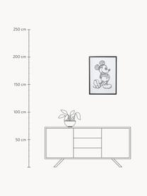 Gerahmter Digitaldruck Mickey, Bild: Digitaldruck, Rahmen: Kunststoff, Front: Glas, Mickey, B 50 x H 70 cm