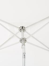 Ombrellone piegabile regolabile in altezza Elba, Struttura e montanti: alluminio Copertura: bianco, Larg. 150 x Alt. 250 cm