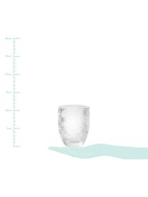 Vasos con relive Fish, 6 uds., Vidrio, Transparente, Ø 9 x Al 10 cm