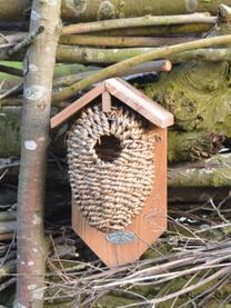 Nástenné hniezdo pre vtáky Nest, Hnedá, borovicové drevo, Š 15 x V 26 cm