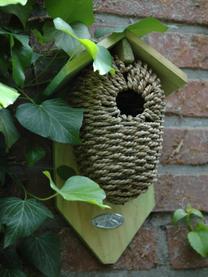 Wandobject Nest voor winterkoning, Bruin, grenenhoutkleurig, B 15 x H 26 cm