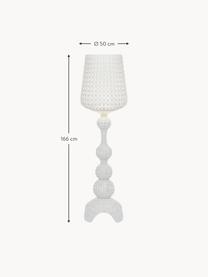 Stmievateľná stojacia LED lampa Kabuki, Umelá hmota, Biela, V 166 cm