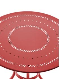 Tavolo in metallo Century, Metallo verniciato a polvere, Rosso, Ø 58 x Alt. 71 cm