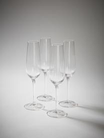 Copas de champán Akia, 4 uds., Vidrio, Transparente, Ø 7 x Al 25 cm