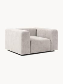 Fauteuil Lena, Bekleding: geweven stof (88% polyest, Frame: grenenhout, multiplex, ha, Poten: kunststof, Geweven stof crèmewit, B 134 x D 106 cm