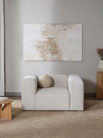 Sillón Lena, Tapizado: tejido (88% poliéster, 12, Estructura: madera de pino, contracha, Patas: plástico, Tejido blanco crema, An 134 x F 106 cm