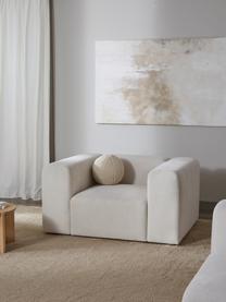 Fauteuil Lena, Tissu blanc crème, larg. 134 x prof. 106 cm