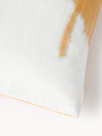 Kissenhülle Aryane aus Seide, Vorderseite: 100 % Seide, Rückseite: 100% Baumwolle, Sonnengelb, Weiß, B 45 x L 45 cm