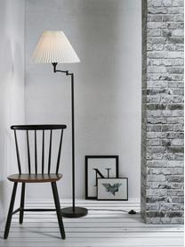 Lampadaire design abat-jour plissé Break, Noir, blanc, Ø 44 x haut. 158 cm