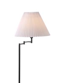 Lampadaire design abat-jour plissé Break, Noir, blanc, Ø 44 x haut. 158 cm